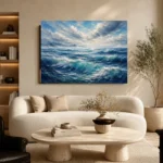 Misty Ocean Panorama Wall Art Canvas Print - Image 6