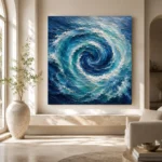 Sapphire Ocean Currents Wall Art Canvas Print - Image 8