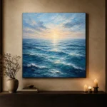 Luminous Dawn Ocean Wall Art Canvas Print - Image 7