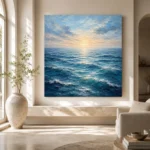 Luminous Dawn Ocean Wall Art Canvas Print - Image 8