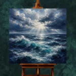 Dramatic Ocean Swells Wall Art Canvas Print - Image 2