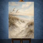Serene Coastal Dunes Beach Wall Art Canvas Print - Image 2