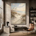 Serene Coastal Dunes Beach Wall Art Canvas Print - Image 3