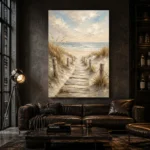 Timeless Coastal Boardwalk Beach Wall Art Canvas Print - Image 4