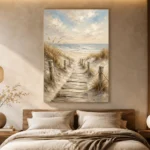 Timeless Coastal Boardwalk Beach Wall Art Canvas Print - Image 6