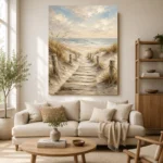 Timeless Coastal Boardwalk Beach Wall Art Canvas Print - Image 7