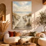 Timeless Coastal Boardwalk Beach Wall Art Canvas Print - Image 8