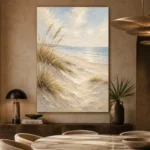 Tranquil Shoreline Dunes Beach Wall Art Canvas Print - Image 5