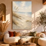 Tranquil Shoreline Dunes Beach Wall Art Canvas Print - Image 8