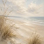 Minimalist Coastal Shores Beach Wall Art Canvas Print