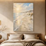 Golden Coastal Light Beach Wall Art Canvas Print - Image 6