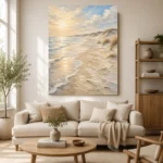 Golden Coastal Light Beach Wall Art Canvas Print - Image 7