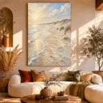 Golden Coastal Light Beach Wall Art Canvas Print - Image 8