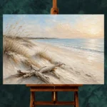 Sweeping Coastal Horizon Beach Wall Art Canvas Print - Image 2