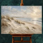 Sculptural Coastal Dunes Beach Wall Art Canvas Print - Image 2