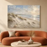 Sculptural Coastal Dunes Beach Wall Art Canvas Print - Image 3