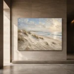 Sculptural Coastal Dunes Beach Wall Art Canvas Print - Image 5
