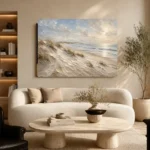 Sculptural Coastal Dunes Beach Wall Art Canvas Print - Image 6