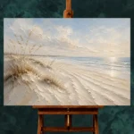Luminous Coastal Sands Beach Wall Art Canvas Print - Image 2