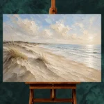 Expansive Coastal Shoreline Beach Wall Art Canvas Print - Image 2