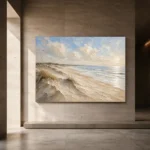 Expansive Coastal Shoreline Beach Wall Art Canvas Print - Image 5