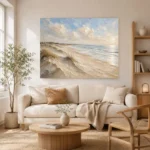 Expansive Coastal Shoreline Beach Wall Art Canvas Print - Image 7