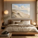 Expansive Coastal Shoreline Beach Wall Art Canvas Print - Image 8