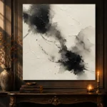Minimalist Ink Wash Wabi Sabi Wall Art Canvas Print - Image 4