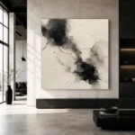 Minimalist Ink Wash Wabi Sabi Wall Art Canvas Print - Image 5