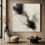 Minimalist Ink Wash Wabi Sabi Wall Art Canvas Print - Image 6