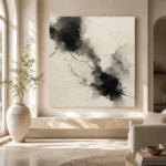 Minimalist Ink Wash Wabi Sabi Wall Art Canvas Print - Image 8