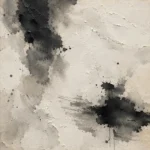 Abstract Ink Pools Wabi Sabi Wall Art Canvas Print