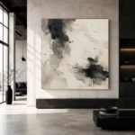 Abstract Ink Pools Wabi Sabi Wall Art Canvas Print - Image 5
