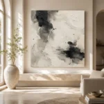 Abstract Ink Pools Wabi Sabi Wall Art Canvas Print - Image 8