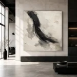 Charcoal Brushstroke Nautical Wall Art Canvas Print - Image 5