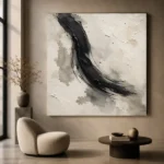 Charcoal Brushstroke Nautical Wall Art Canvas Print - Image 6