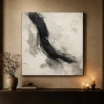 Charcoal Brushstroke Nautical Wall Art Canvas Print - Image 7