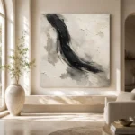 Charcoal Brushstroke Nautical Wall Art Canvas Print - Image 8