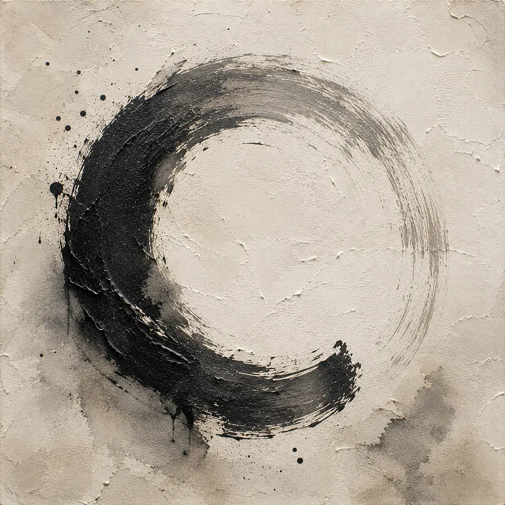 Enso Circle Serenity Nautical Wall Art Canvas Print