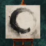 Enso Circle Serenity Nautical Wall Art Canvas Print - Image 2