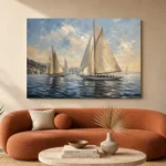 Classic Sailing Yachts Nautical Wall Art Canvas Print - Image 3