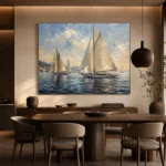 Classic Sailing Yachts Nautical Wall Art Canvas Print - Image 4