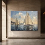Classic Sailing Yachts Nautical Wall Art Canvas Print - Image 5