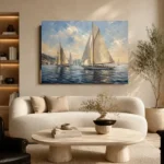 Classic Sailing Yachts Nautical Wall Art Canvas Print - Image 6