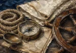 Maritime Heritage Still Life Nautical Wall Art Canvas Print