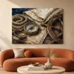 Maritime Heritage Still Life Nautical Wall Art Canvas Print - Image 3