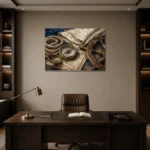 Maritime Heritage Still Life Nautical Wall Art Canvas Print displayed in a contemporary gallery-inspired room