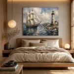 Tall Ship Harbor Nautical Wall Art Canvas Print - Image 8