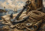Coastal Anchor Still Life Nautical Wall Art Canvas Print