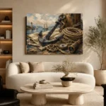 Coastal Anchor Still Life Nautical Wall Art Canvas Print - Image 6